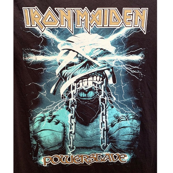 Iron Maiden Powerslave Mummy Eddie Band T-Shirt - Picture 2 of 5